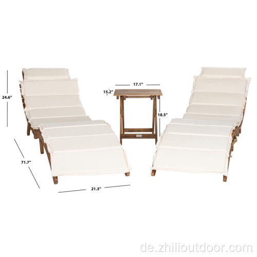 Lounge-Bett Deck Chaise Lounger für Garten